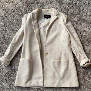 Banana Republic long line off white blazer